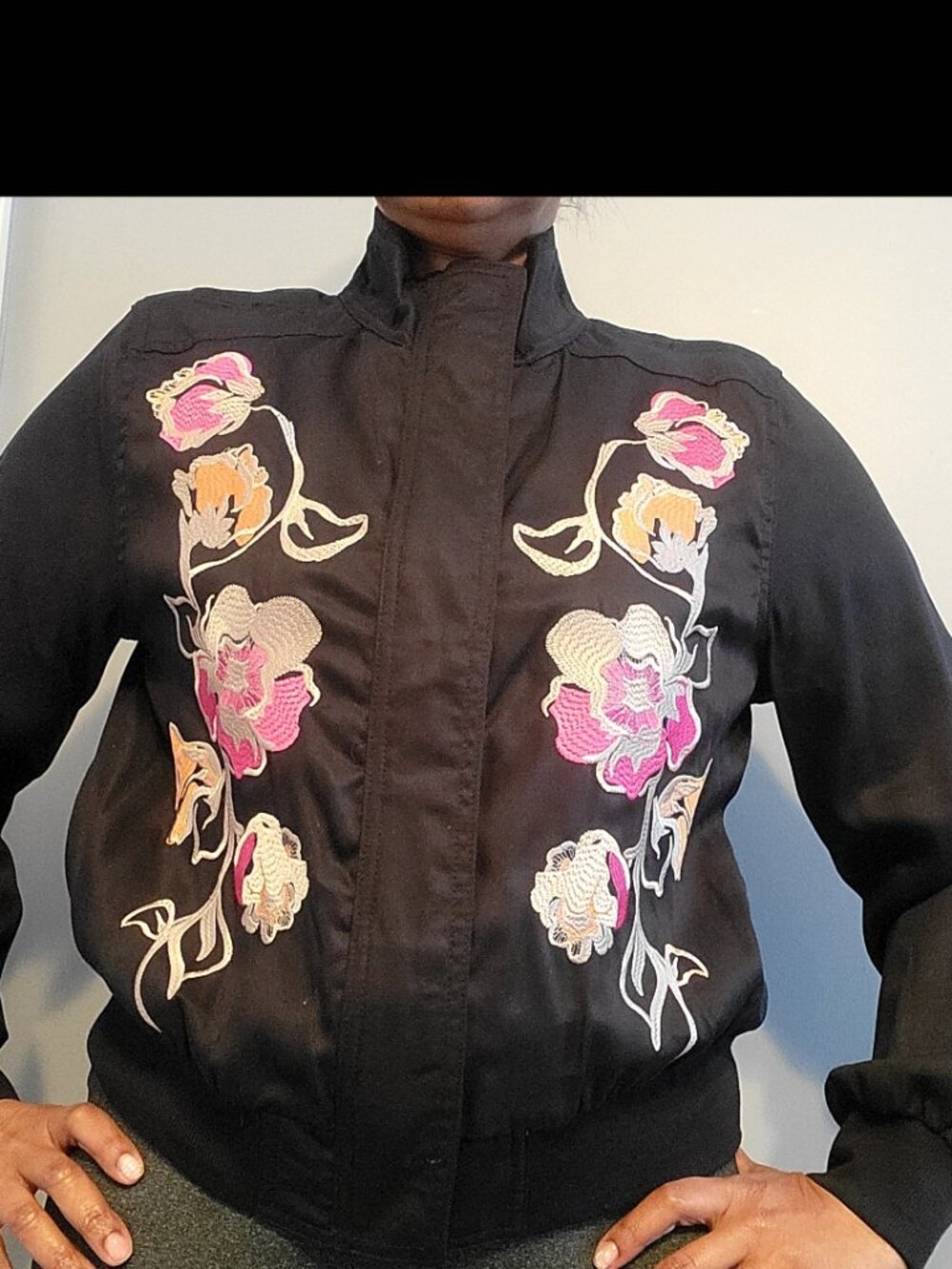 Black Embroidered Jacket, large